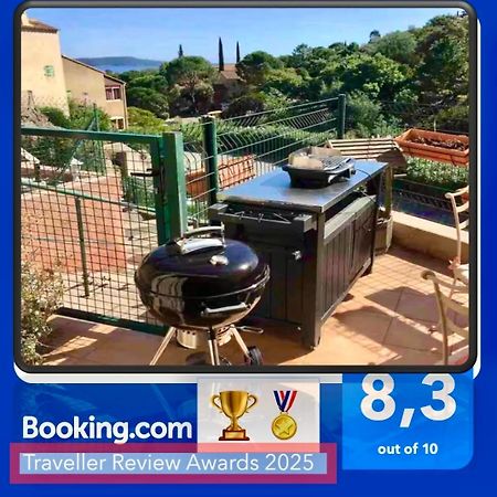 Cavalaire Vue Mer Au Loin Maisonnette Tout Equipee Pour 4 Personnes Avec Piscine Clim Wifi Velos Tv Barbecues Eksteriør billede