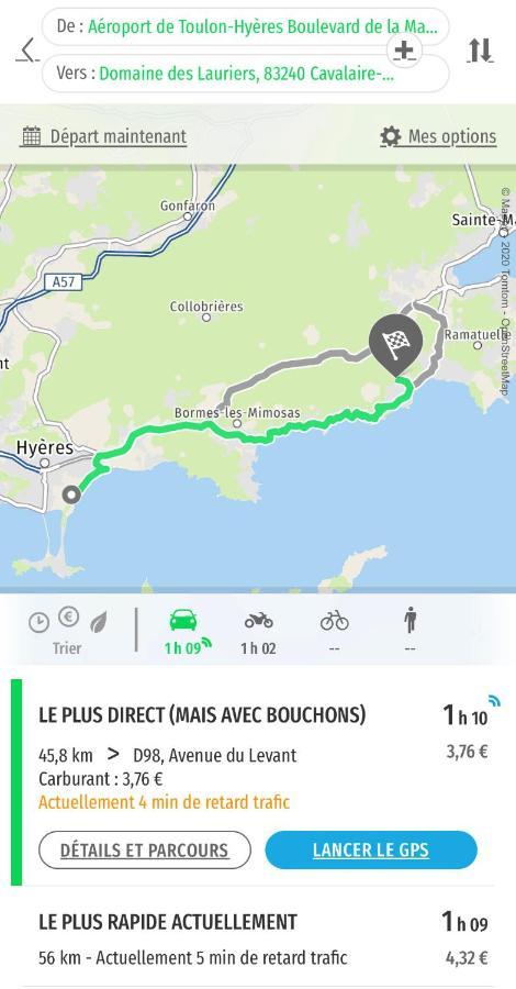 Cavalaire Vue Mer Au Loin Maisonnette Tout Equipee Pour 4 Personnes Avec Piscine Clim Wifi Velos Tv Barbecues Eksteriør billede