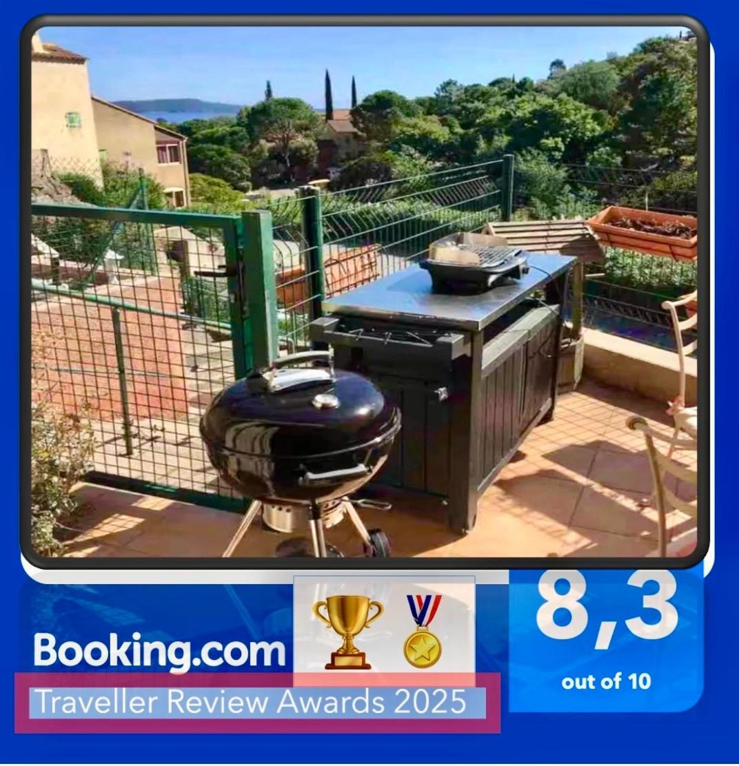 Cavalaire Vue Mer Au Loin Maisonnette Tout Equipee Pour 4 Personnes Avec Piscine Clim Wifi Velos Tv Barbecues Eksteriør billede
